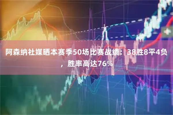 阿森纳社媒晒本赛季50场比赛战绩：38胜8平4负，胜率高达76%