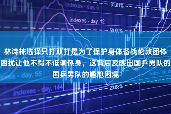 林诗栋选择只打双打是为了保护身体备战伦敦团体赛，伤病困扰让他不得不低调热身，这背后反映出国乒男队的尴尬困境