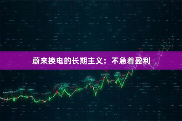蔚来换电的长期主义：不急着盈利