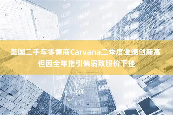 美国二手车零售商Carvana二季度业绩创新高 但因全年指引偏弱致股价下挫